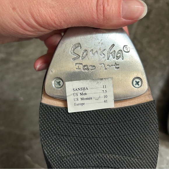 Sansha Black Tap Dance Shoes Size 11 Womens 10 Mens 7.5 EU 41 - Picture 8 of 11